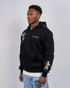 Black Angelo Product Of Mercier Zip Hoodie