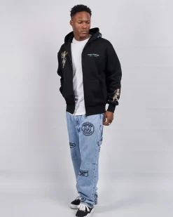 Black Angelo Product Of Mercier Zip Hoodie
