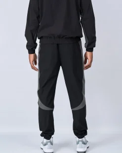 Black Charcoal Contrast Badge Pant