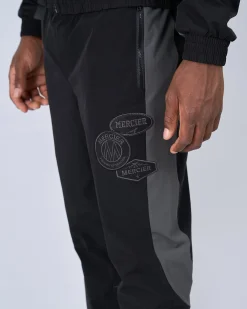 Black Charcoal Contrast Badge Pant