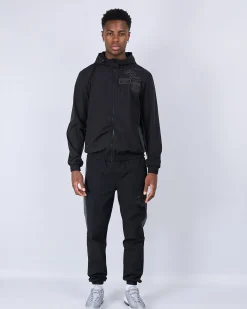 Black Charcoal Contrast Badge Pant