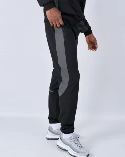 Black Charcoal Contrast Badge Pant