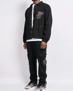 Black Daulton Distressed Pants