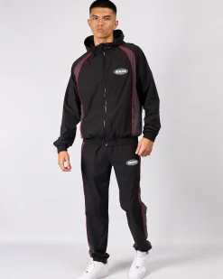 Black Grey Maison Racer Track Pants