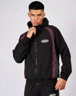 Black Grey Maison Racer Track Top