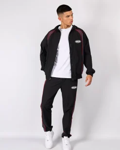 Black Grey Maison Racer Track Top