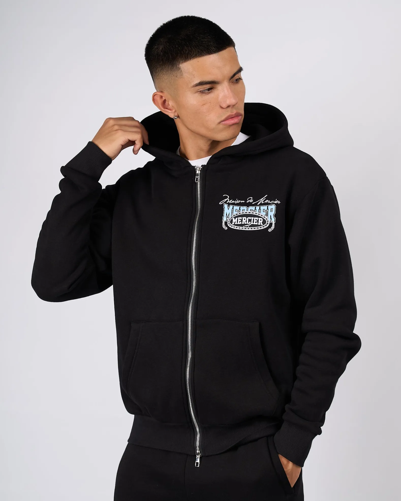 Black Maison De Mercier Zip Hood