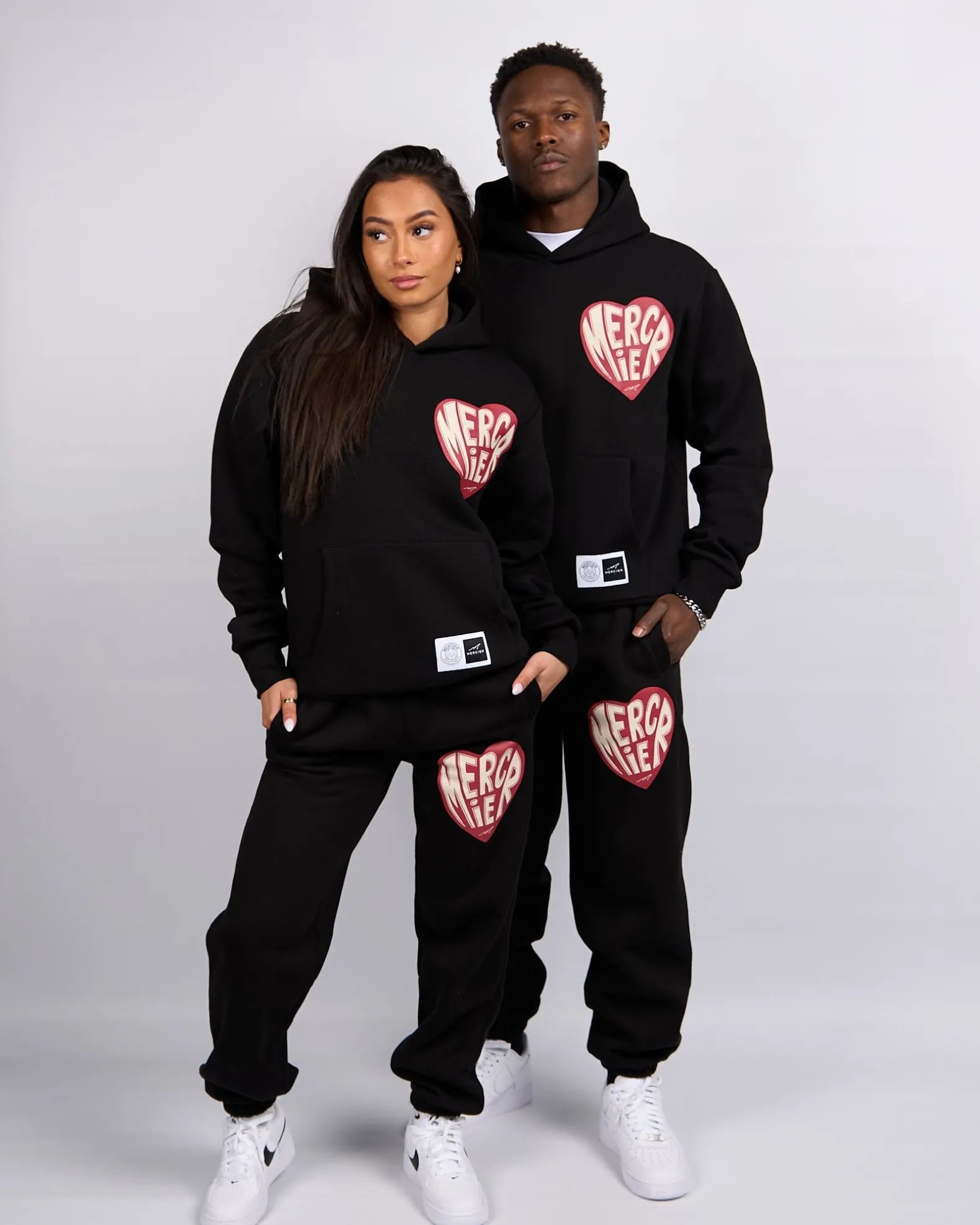 Black Mercier Heart Joggers