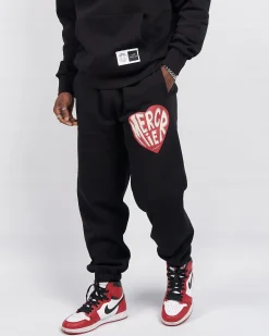 Black Mercier Heart Joggers