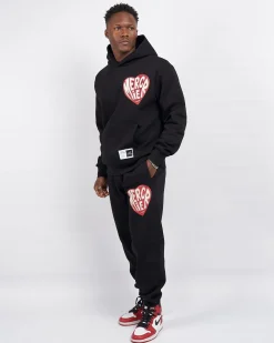 Black Mercier Heart Joggers