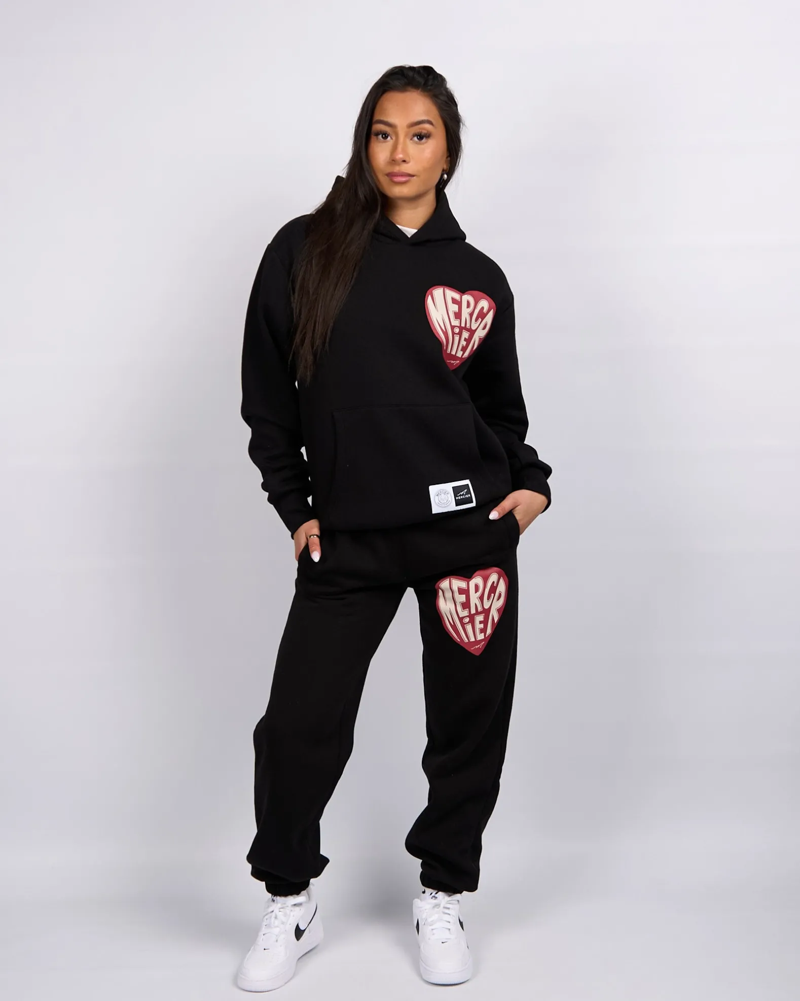 Black Mercier Heart Joggers