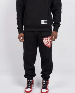 Black Mercier Heart Joggers
