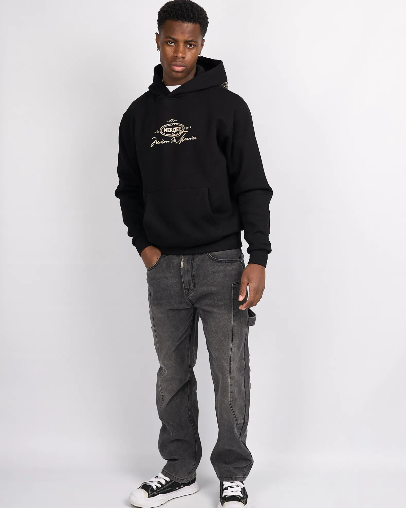 Black Mercier Round Up Hoodie