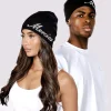 Black Mercier Script Beanie