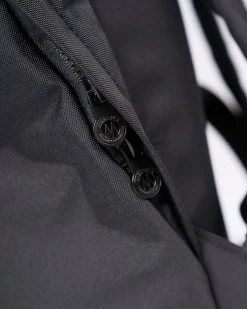 Black Mono Badge Backpack