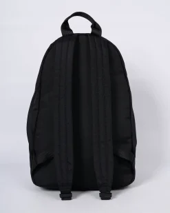Black Mono Badge Backpack