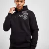 Black Mono Badge Hoodie