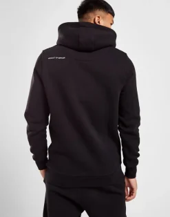 Black Mono Badge Hoodie