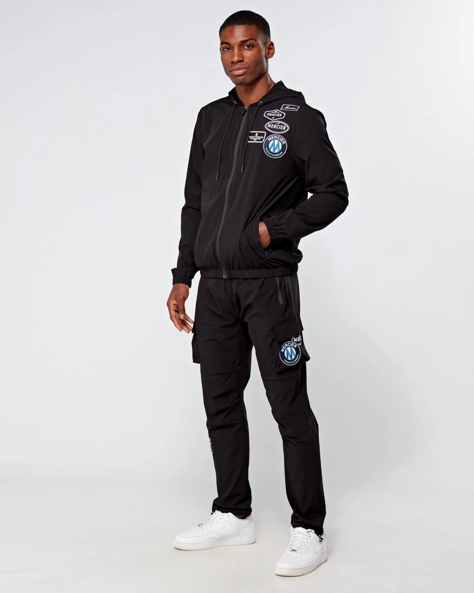 Black Monochrome V2 Badge Cargos