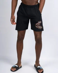 Black Orange Badge Swim Shorts