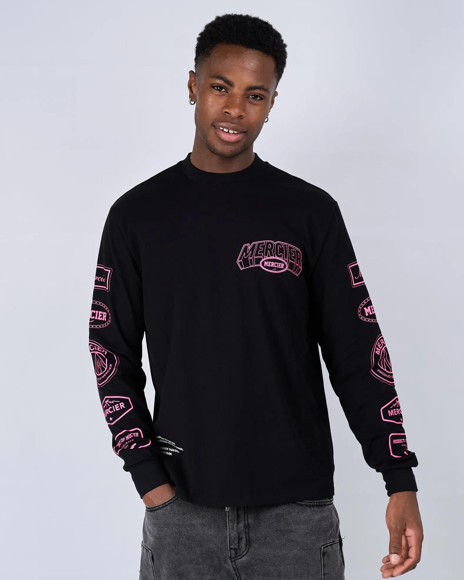 Black Pink Compton Long Sleeve Tshirt