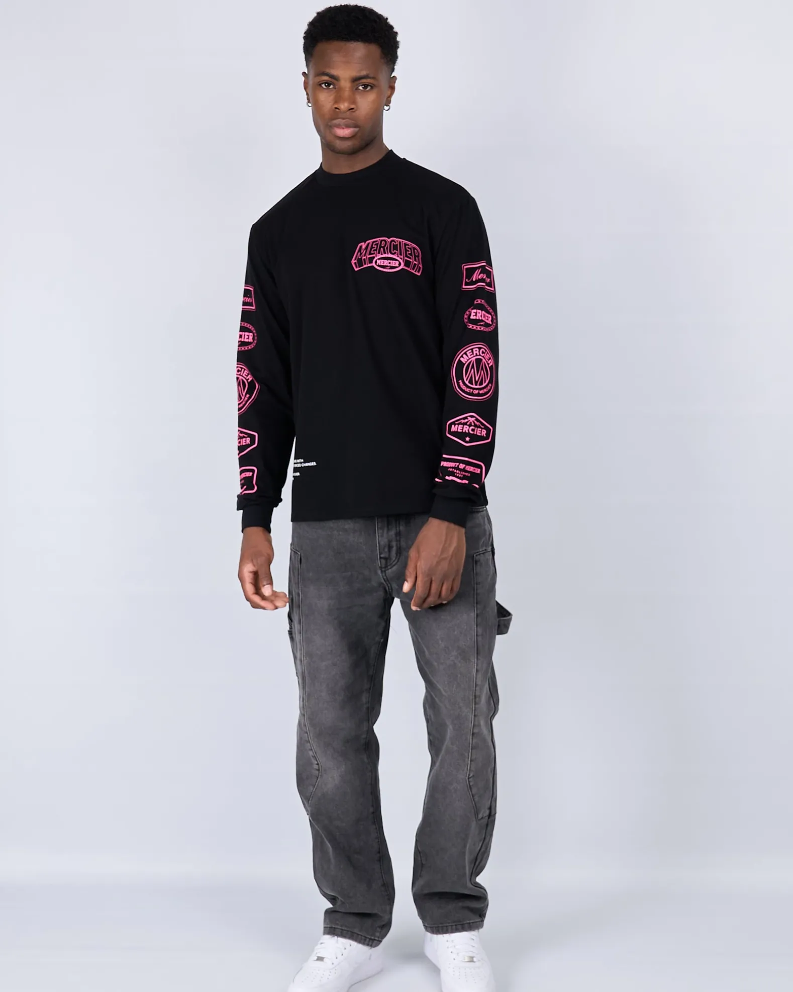 Black Pink Compton Long Sleeve Tshirt