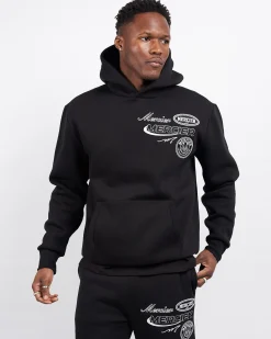 Black Racer Badge Hoodie