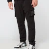 Black Tonal Badge Cargos