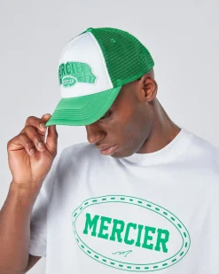 Green White Court Foam Trucker