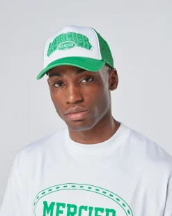 Green White Court Foam Trucker