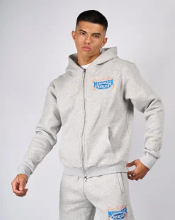 Grey Marl Maison De Mercier Zip Hood
