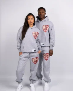 Grey Marl Mercier Heart Hoodie