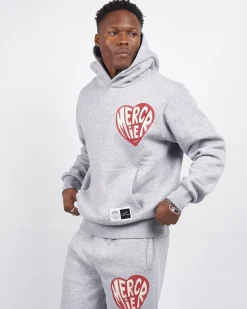 Grey Marl Mercier Heart Hoodie