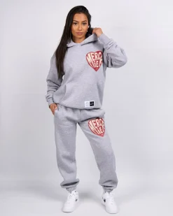 Grey Marl Mercier Heart Hoodie