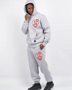 Grey Marl Mercier Heart Hoodie
