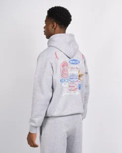 Grey Marl Multi Tour Hoodie