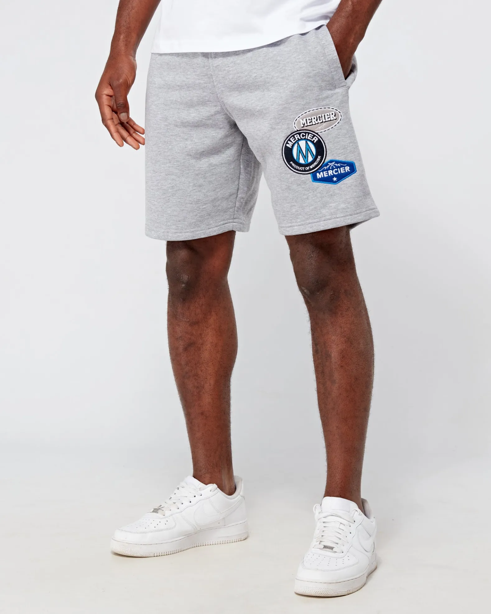Grey Marl OG Mercier Badge Shorts