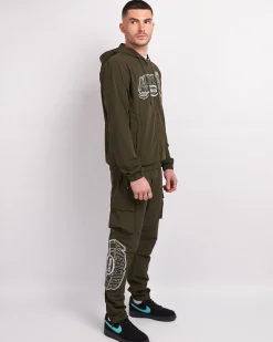 Khaki White Court Windbreaker