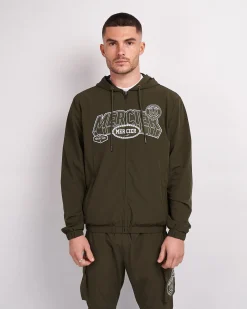 Khaki White Court Windbreaker