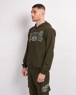 Khaki White Court Windbreaker