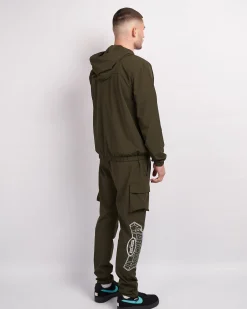 Khaki White Court Windbreaker