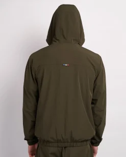 Khaki White Court Windbreaker