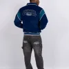 Navy Mercier Court Velour Track Top
