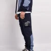 Navy Placid Blue Mono Badge Panelled Cargos