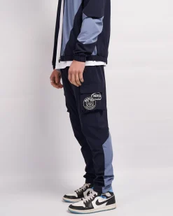 Navy Placid Blue Mono Badge Panelled Cargos