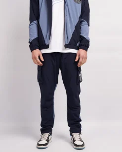 Navy Placid Blue Mono Badge Panelled Cargos