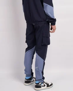 Navy Placid Blue Mono Badge Panelled Cargos