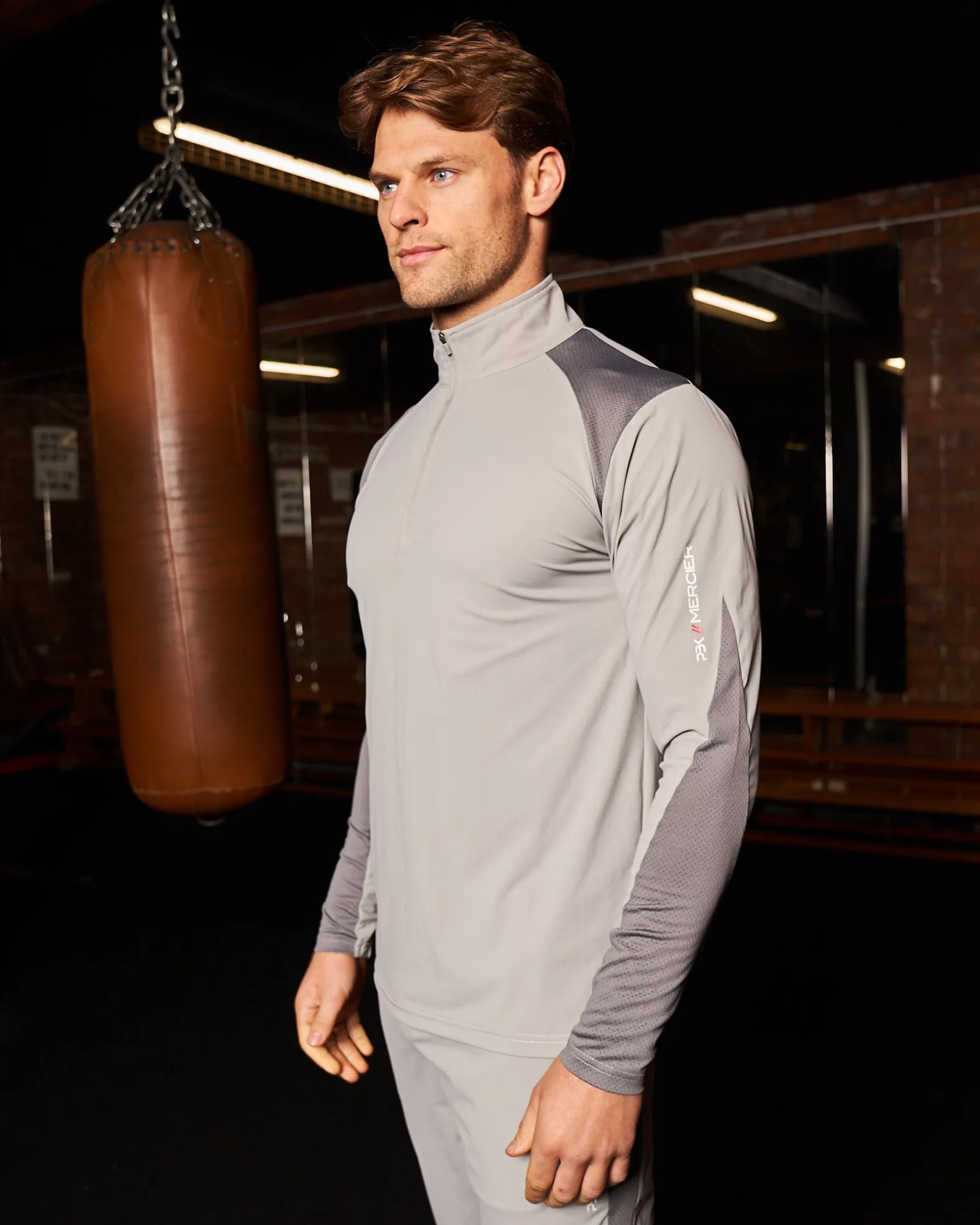 PBK//Mercier Performance 1/4 Long sleeve Grey