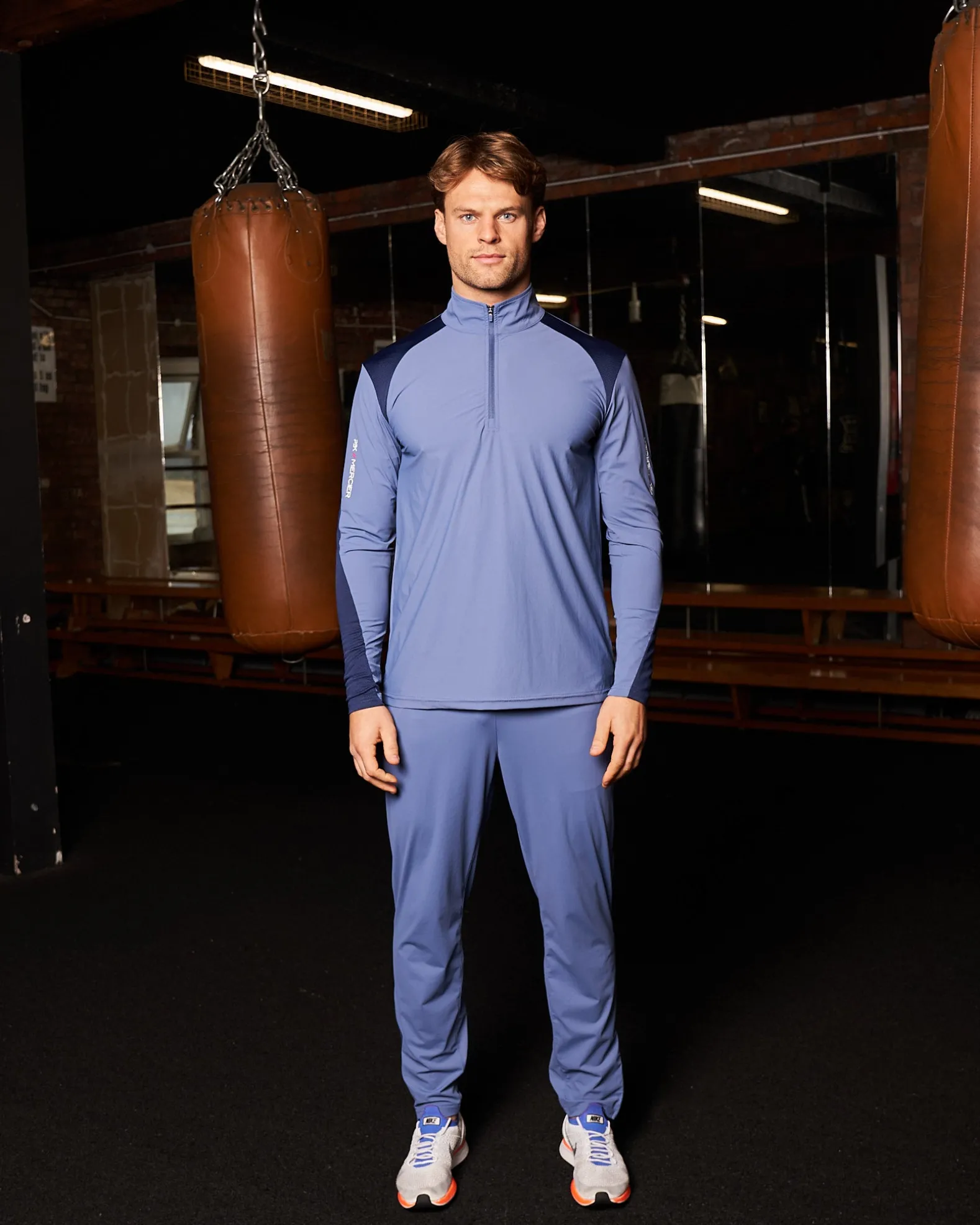 PBK//Mercier Performance 1/4 Long sleeve Petrol Blue