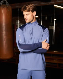 PBK//Mercier Performance 1/4 Long sleeve Petrol Blue